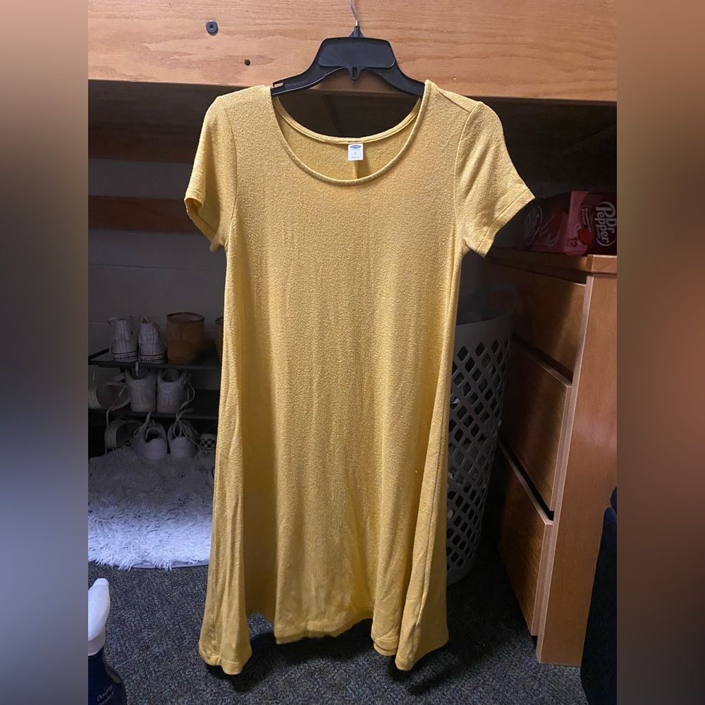 Old Navy T Shirt Dress Yellow XS